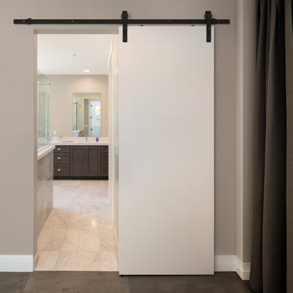 Matt Black 1.98m Face Mounted Sliding Barn Door Track