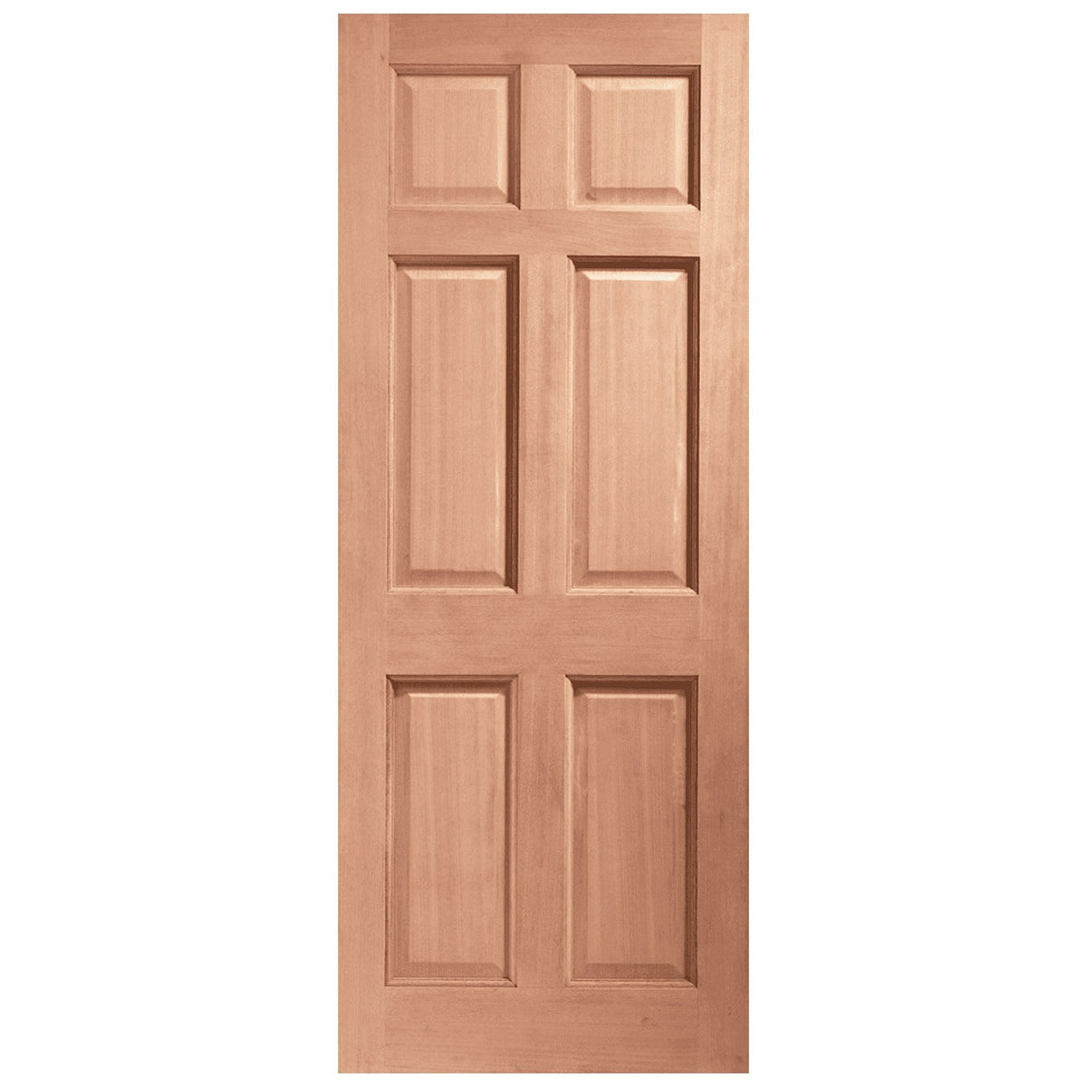 Hardwood External Unfinished 6 Panel Door (EXTHW6P)