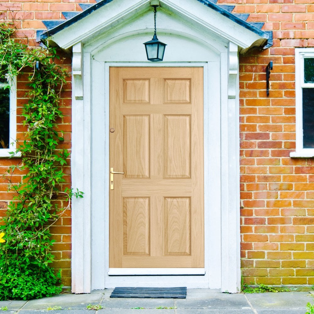 Oak External Unfinished 6 Panel Door (EXTOAK6P)