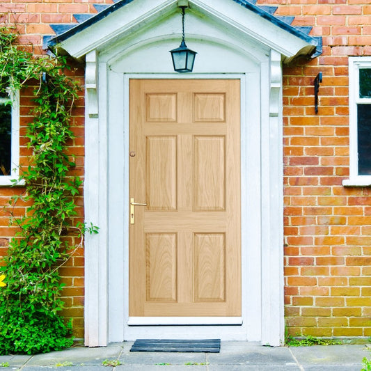 Oak External Unfinished 6 Panel Door (EXTOAK6P)