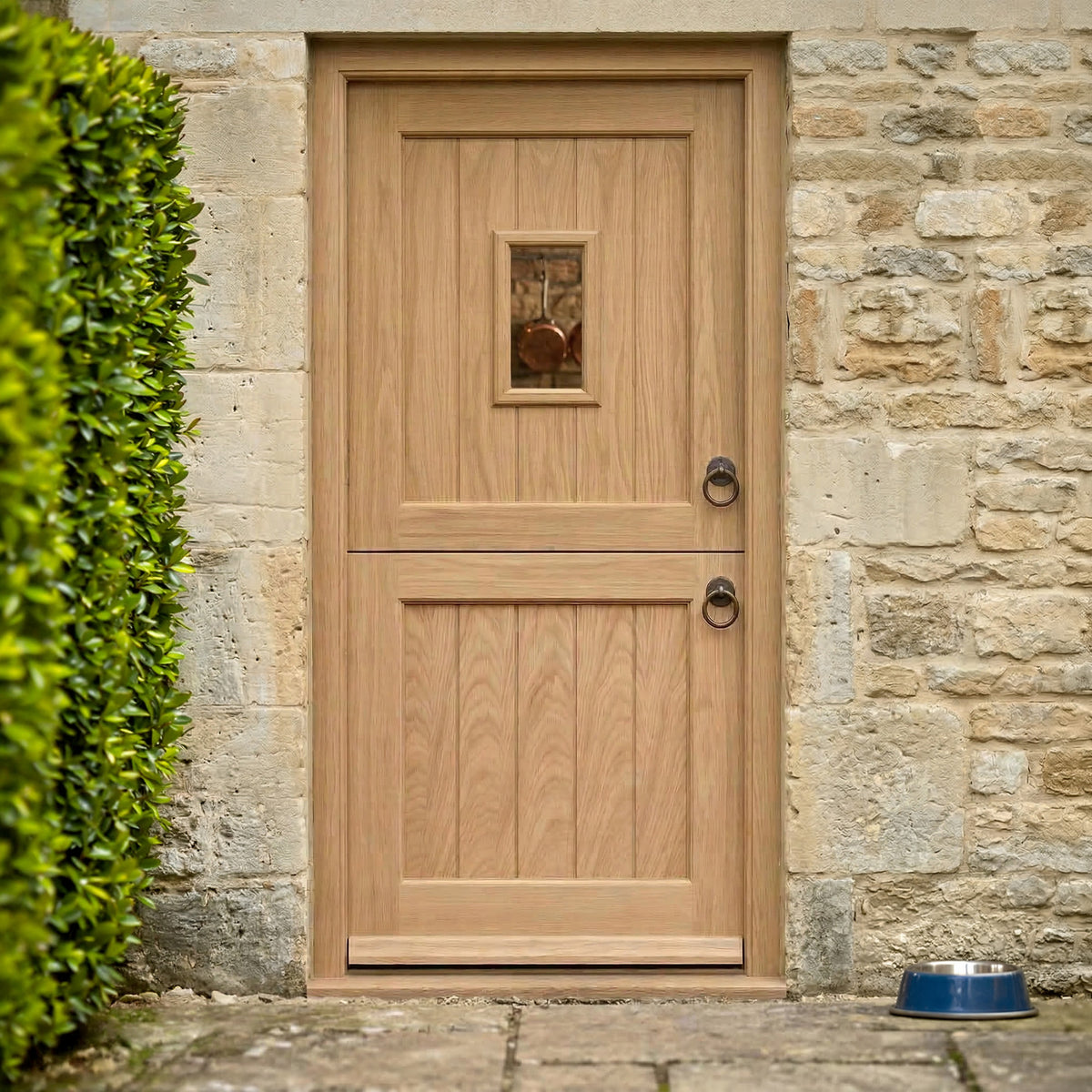Oak External Unfinished 1 Light Clear Double Glazed Stable Door (EXTOAKSTBCG)