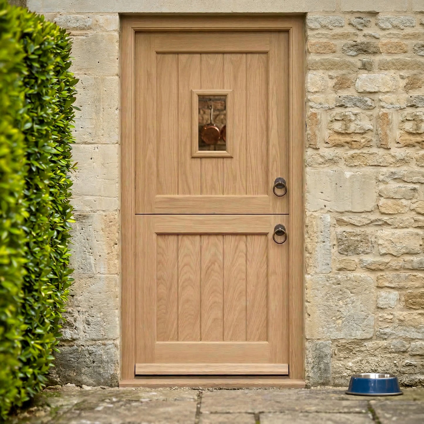 Oak External Unfinished 1 Light Clear Double Glazed Stable Door (EXTOAKSTBCG)