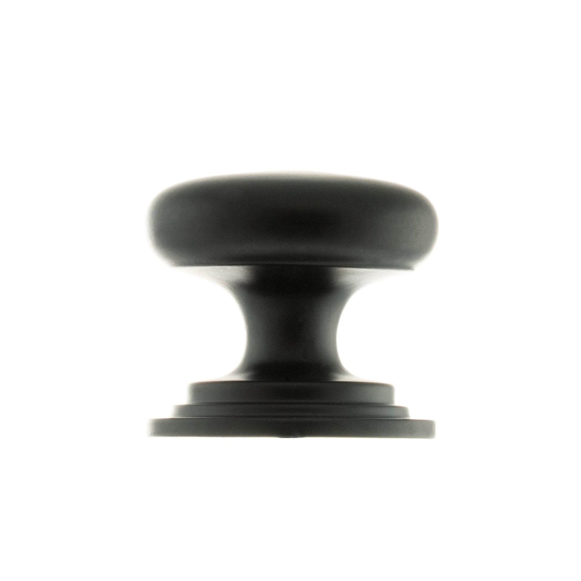 Victorian Louvre Door Knob - Matt Black