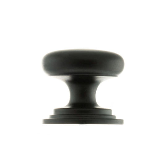 Victorian Louvre Door Knob - Matt Black