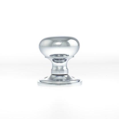 Old English Harrogate Mushroom Round Mortice Door Knob - Polished Chrome