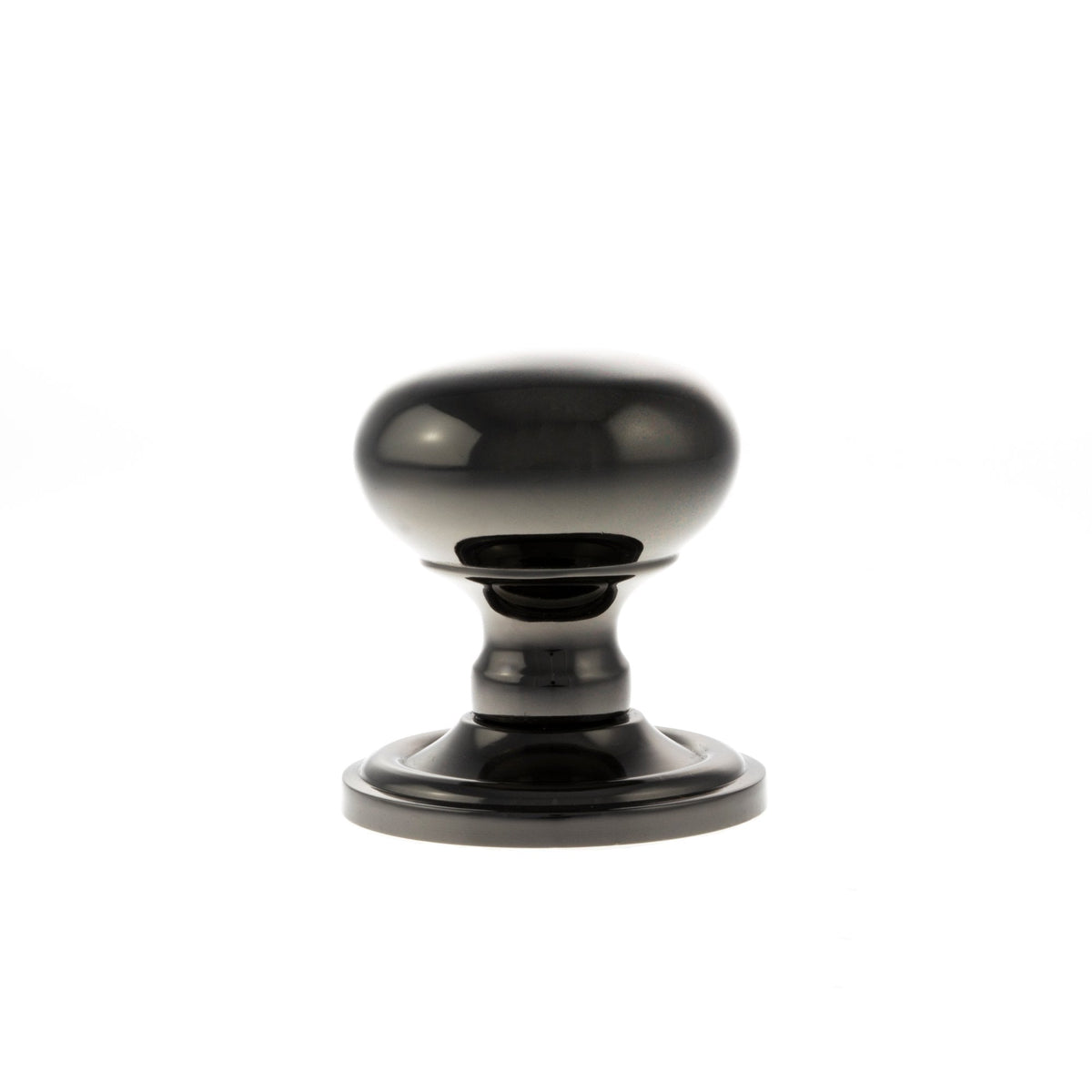 Old English Harrogate Mushroom Round Mortice Door Knob - Black Nickel
