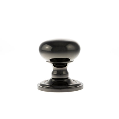 Old English Harrogate Mushroom Round Mortice Door Knob - Black Nickel
