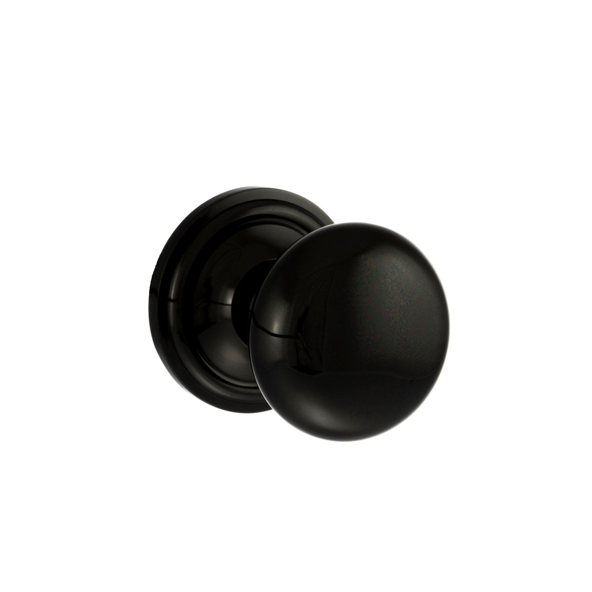 Old English Harrogate Mushroom Round Mortice Door Knob - Black Nickel