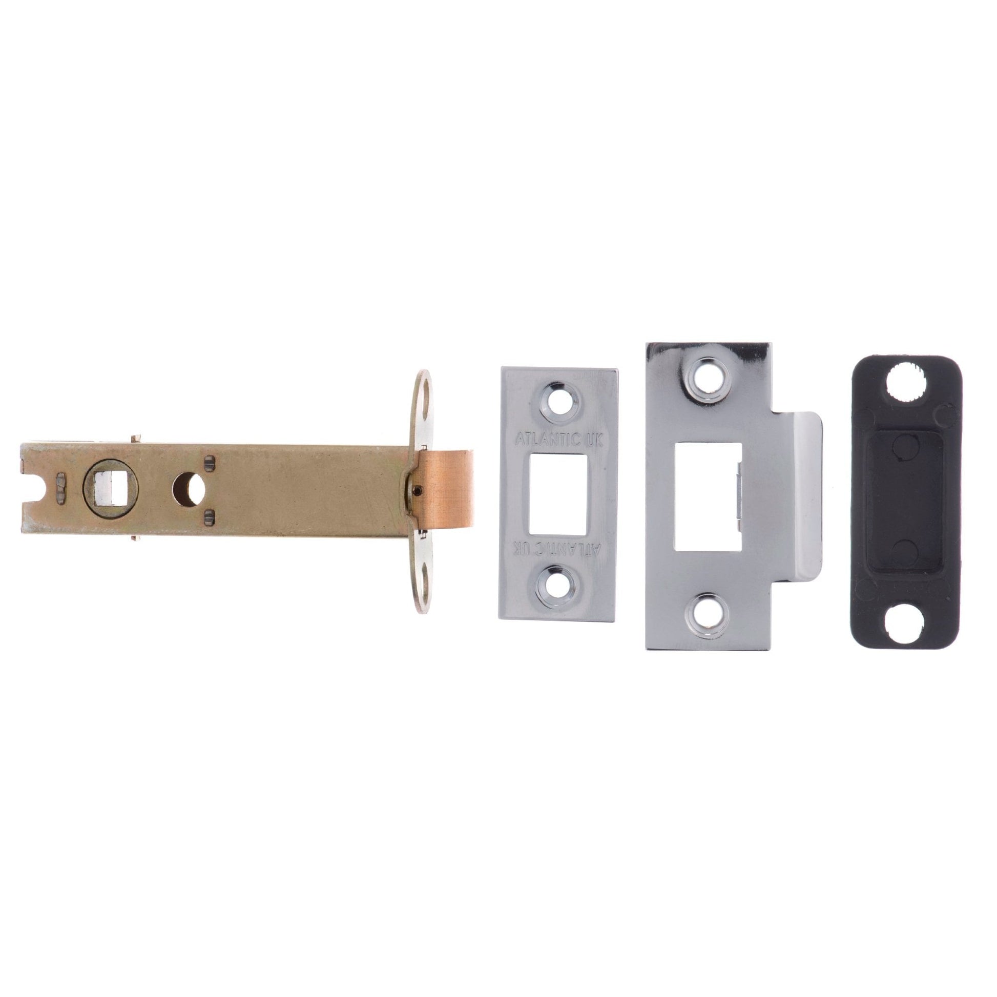 100mm (4'') CE13 Fire Rated Bolt Through Tubular Latch - Polished Chrome