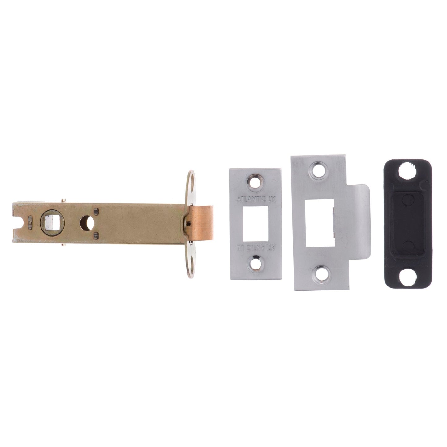 100mm (4'') CE13 Fire Rated Bolt Through Tubular Latch - Satin Chrome
