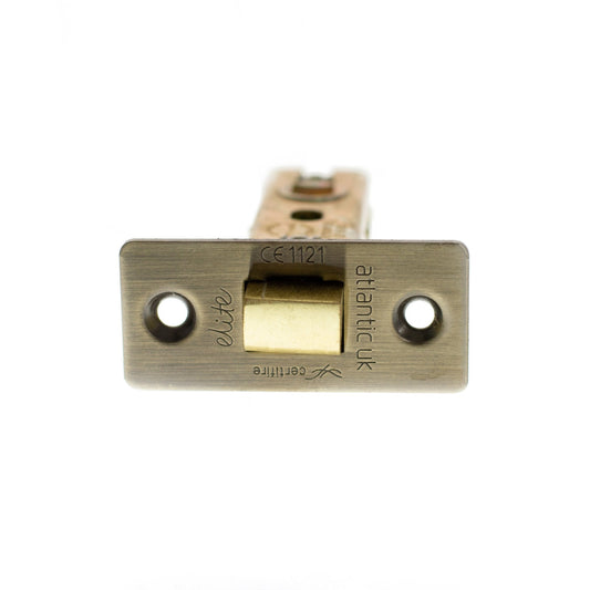 78mm (3'') CE13 Bolt Through Tubular Latch - Antique Brass