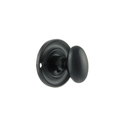 Old English WC Turn and Release Knob - Matt Black
