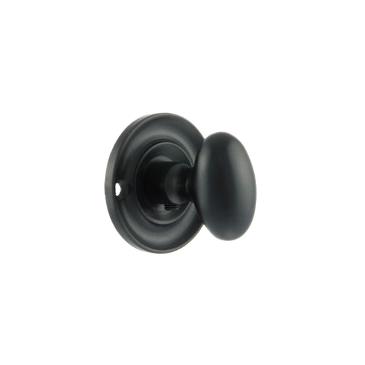 Old English WC Turn and Release Knob - Matt Black