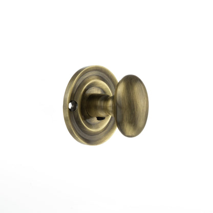 Old English WC Turn and Release Knob - Antique Brass