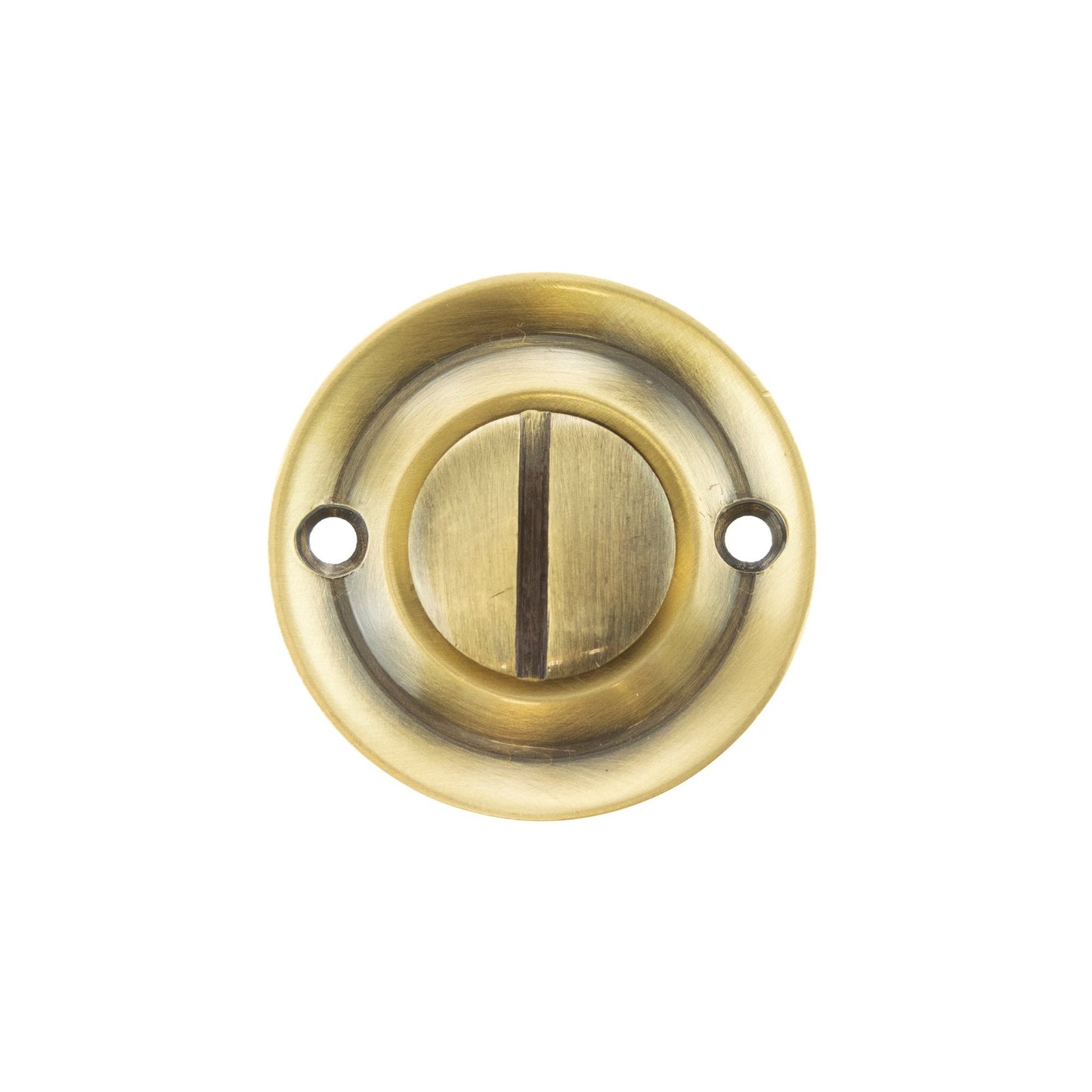 Old English WC Turn and Release Knob - Antique Brass