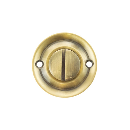 Old English WC Turn and Release Knob - Antique Brass