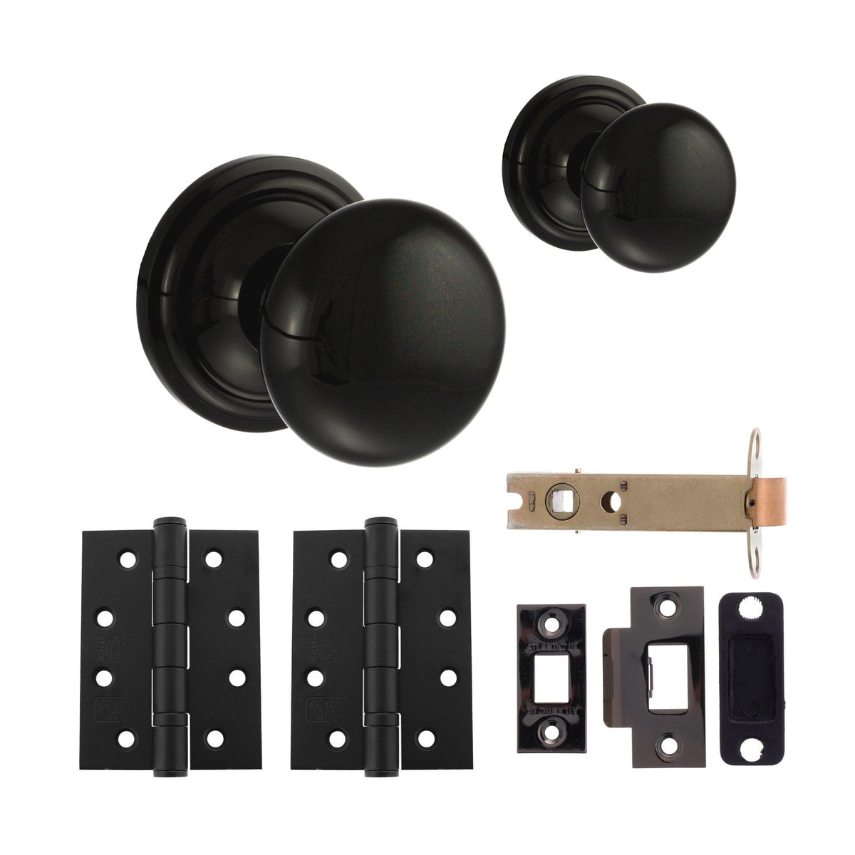 Harrogate Mushroom Mortice CE13 Fire Door Knob Set - Gun Metal