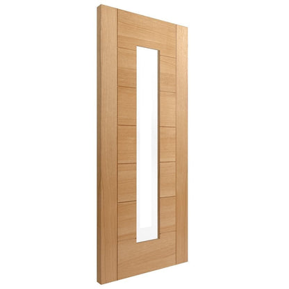 Oak Internal Fully Finished Pedrena 1 Light Clear Glass Made-to-Measure Door (120484)