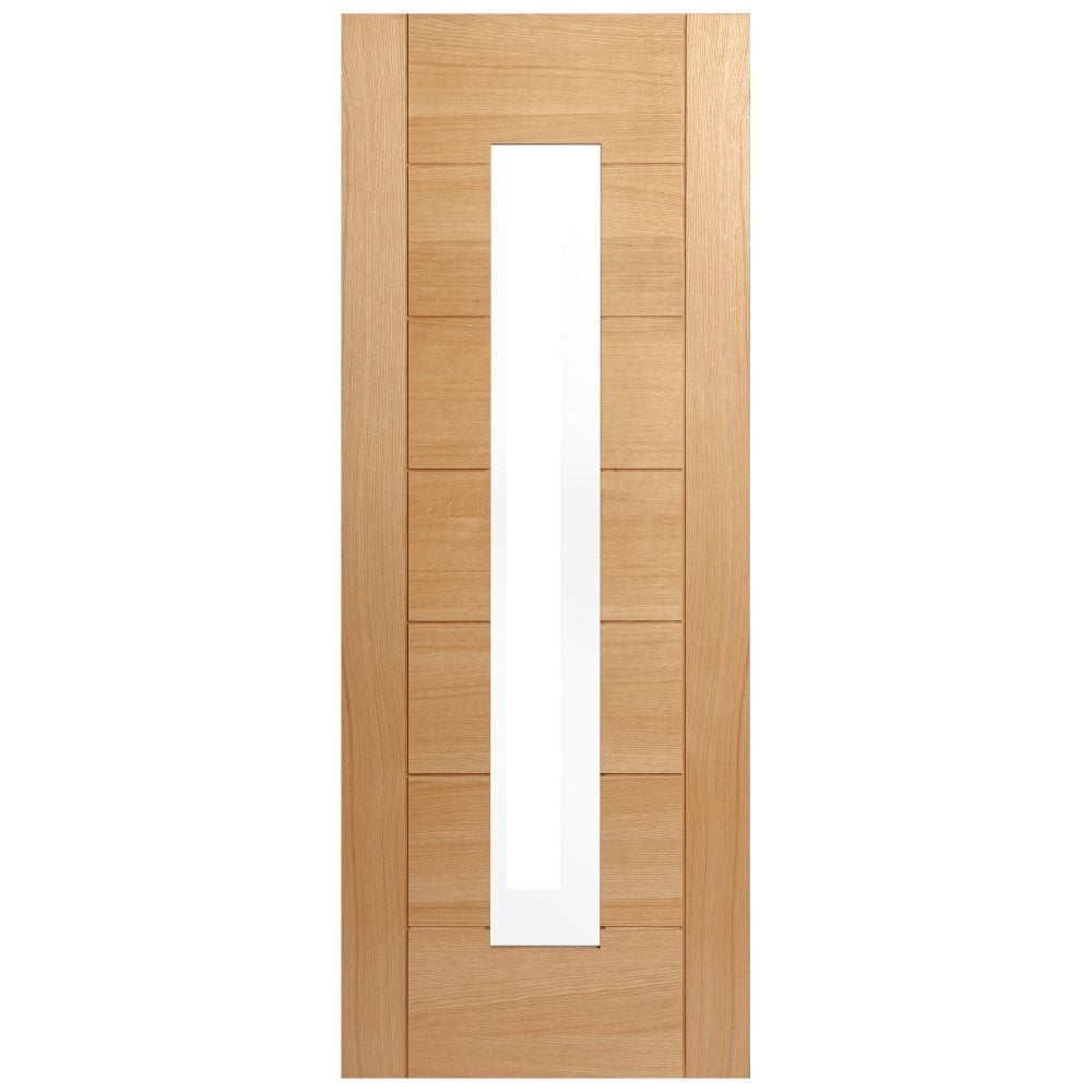 Oak Internal Fully Finished Pedrena 1 Light Clear Glass Made-to-Measure Door (120484)