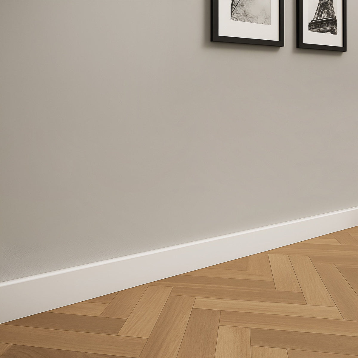 White - 2.4m Painted Medium Base Moulding (120104)