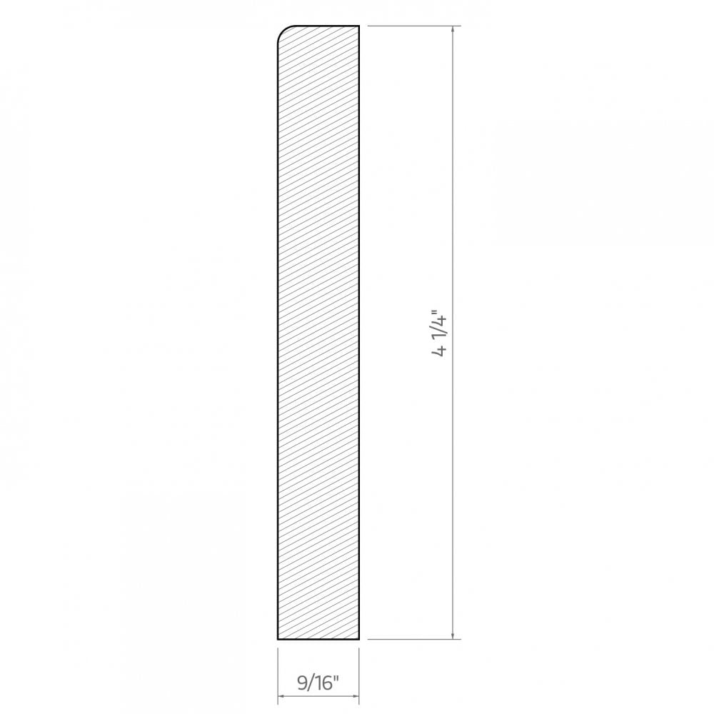 White - 2.4m Painted Medium Base Moulding (120104)