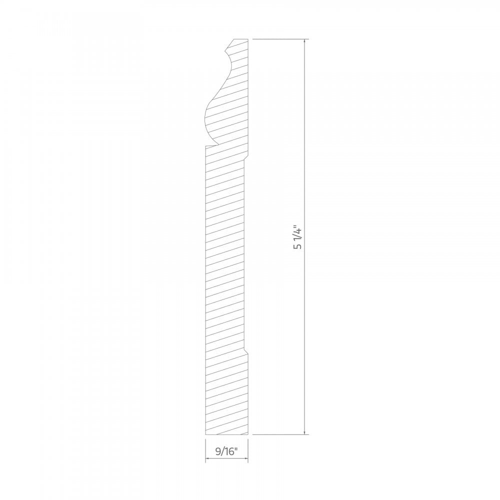White - 2.4m Painted Decorative Skirting Board (120103)