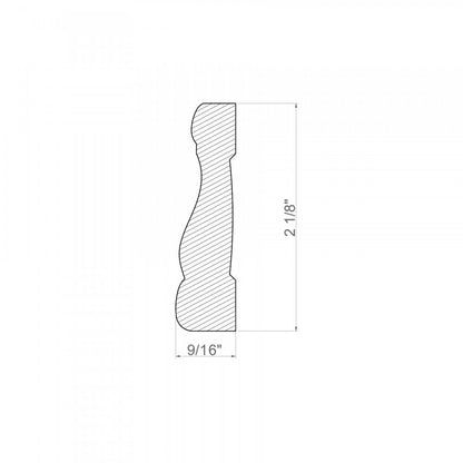 2.4m White Painted Decorative Moulding 14mm x 54mm