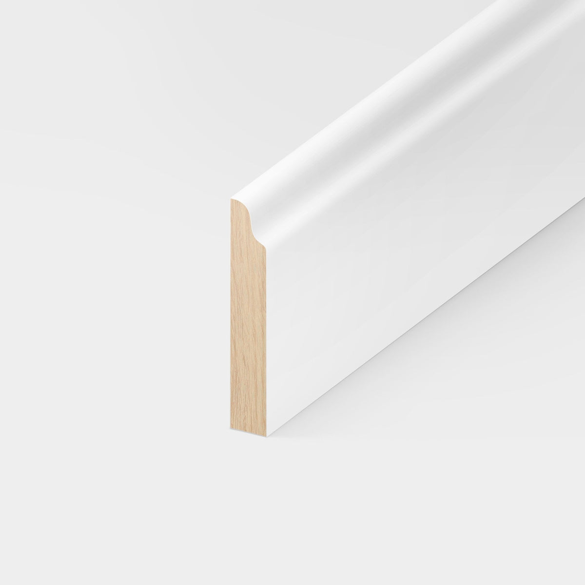 White - 2.4m Painted Decorative Large Base Moulding (120107)