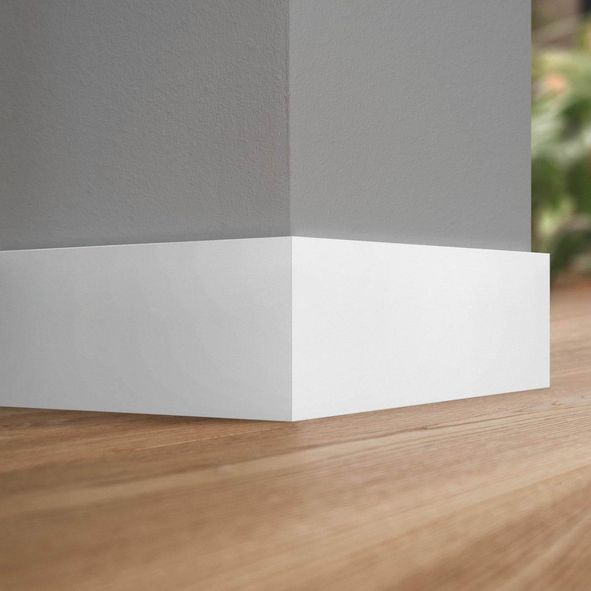 White - 2.4m Painted Contemporary Skirting (120109)