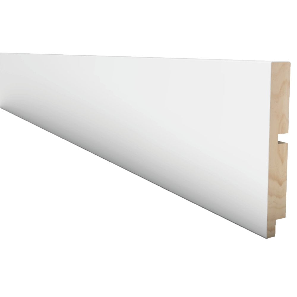 White - 2.4m Painted Contemporary Skirting (120109)