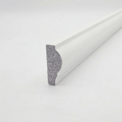 2.4mm White Water-Resistant Decorative Moulding 7mm x 27mm