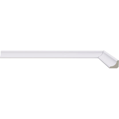 2.4m White Gloss Wrapped Half Round Moulding (120116)