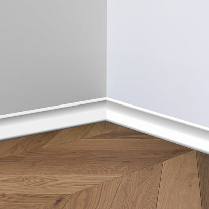 2.4m White Gloss Wrapped Half Round Moulding (120116)