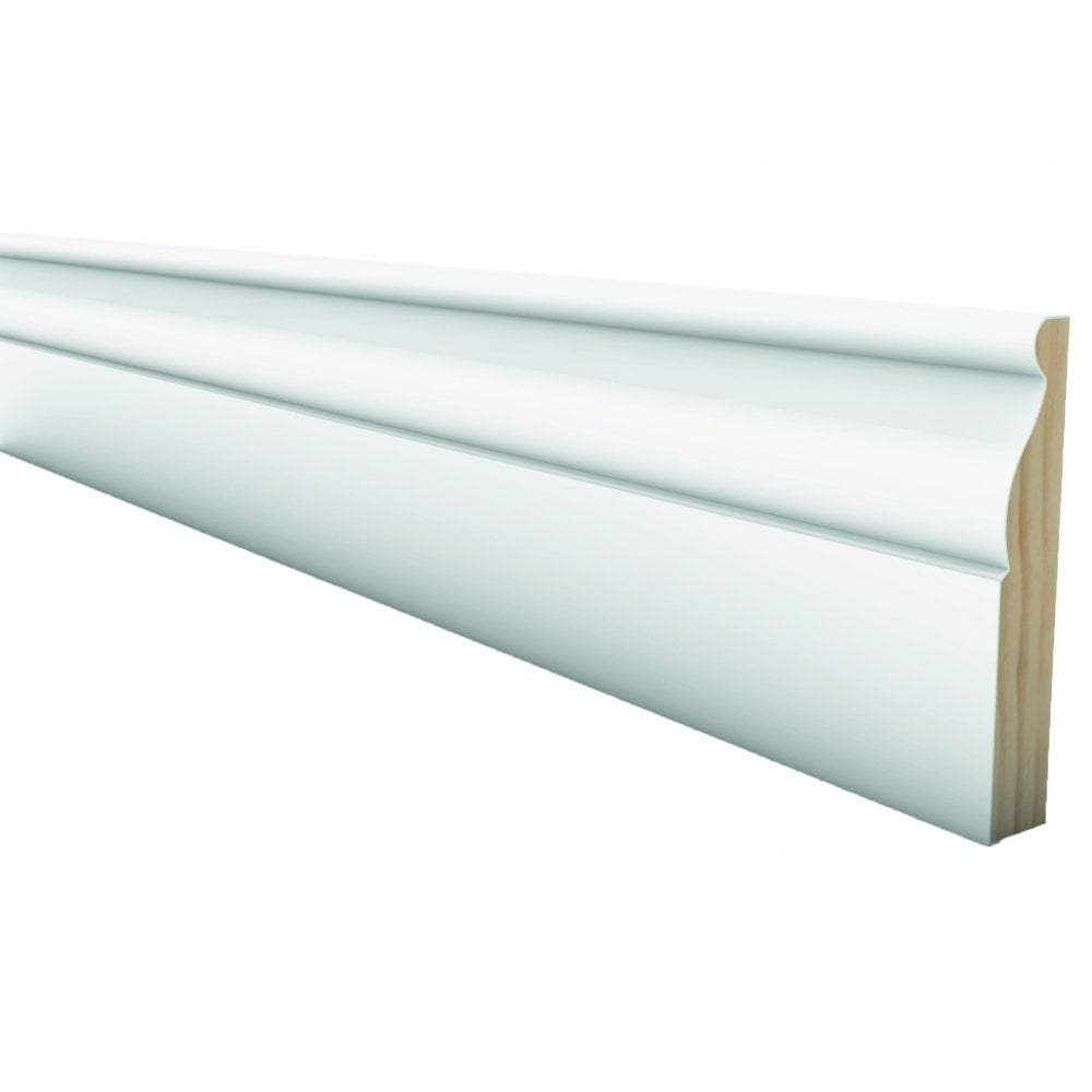 White Painted - 2.4m Ogee Skirting Board (120117)