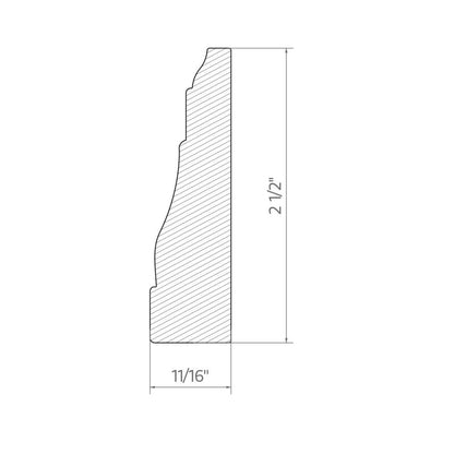 White Painted - 2.4m Ogee Skirting Board (120118)