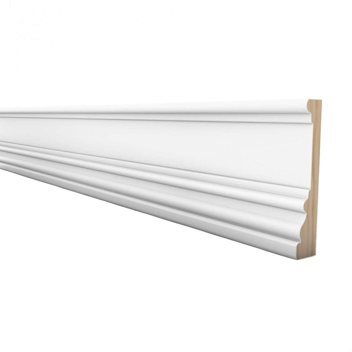 2.4m White Painted Decorative Moulding 18mm x 90mm