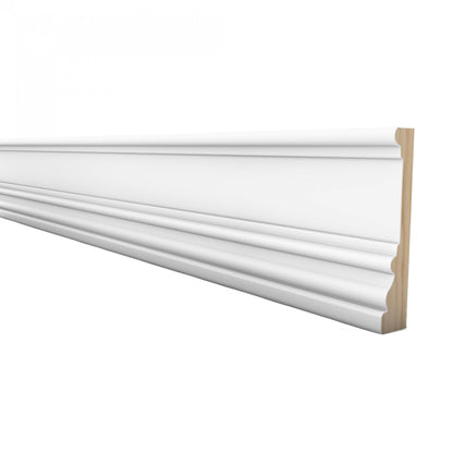 2.4m White Painted Decorative Moulding 18mm x 90mm