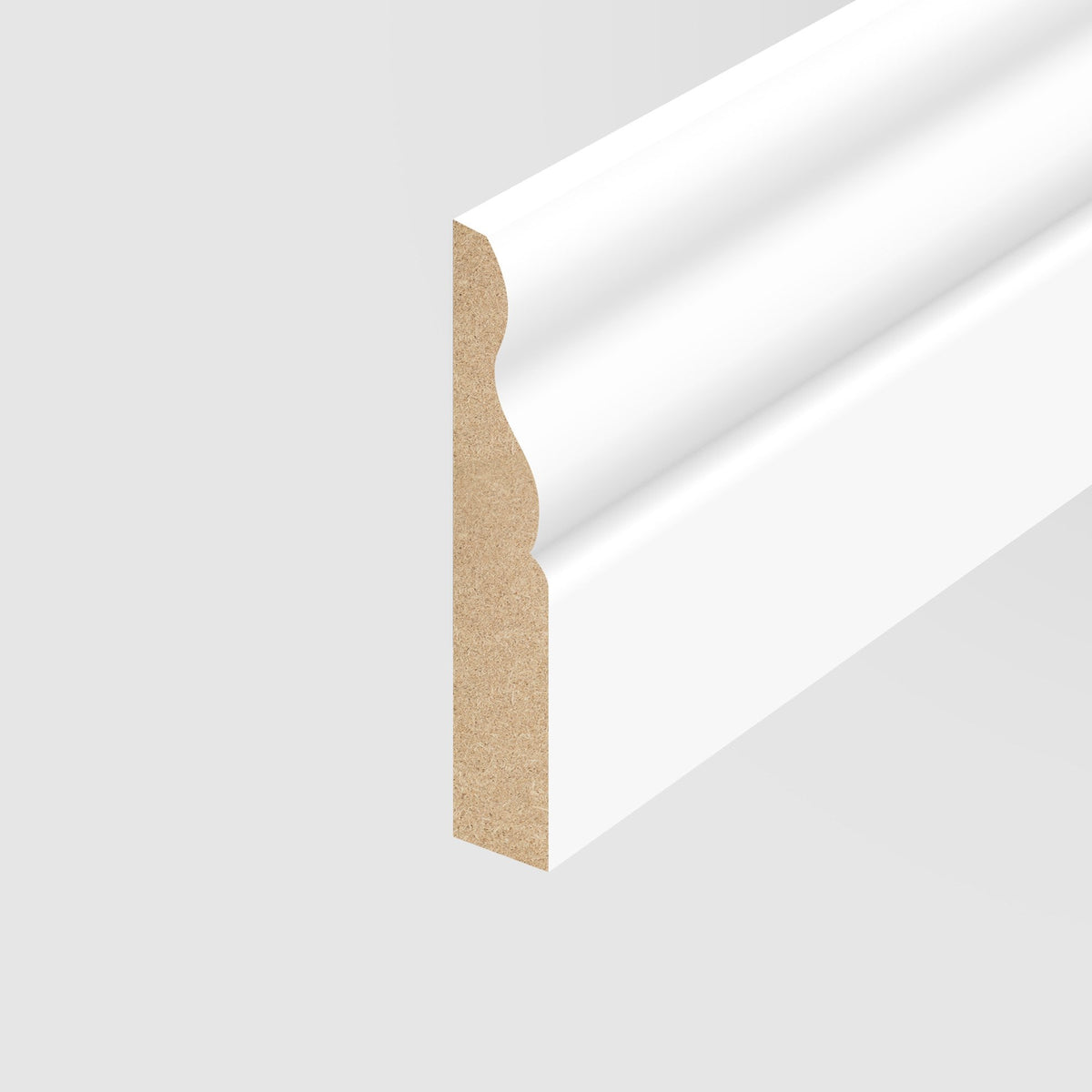 White Primed 2.4m Ogee Skirting Board