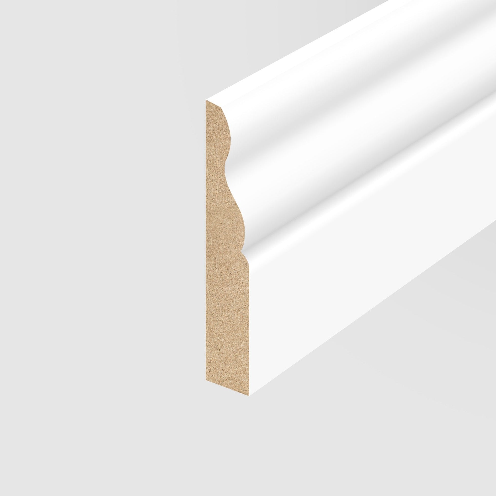 White Primed 2.4m Ogee Skirting Board