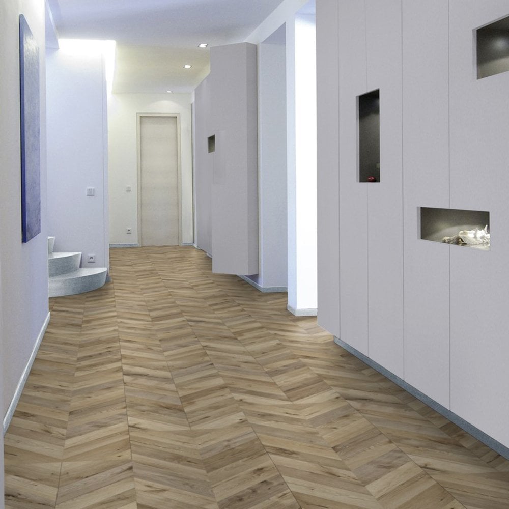 Fortress Rochester - Chevron Parquet 8mm Laminate Flooring (120325)