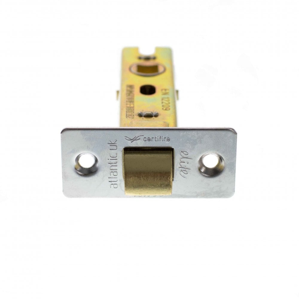 63mm (2.5'') CE13 Fire Rated Bolt Through Tubular Latch - Polished Chrome