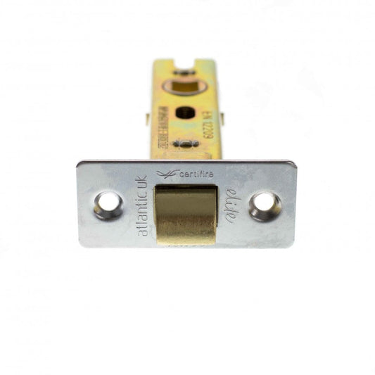 63mm (2.5'') CE13 Fire Rated Bolt Through Tubular Latch - Polished Chrome