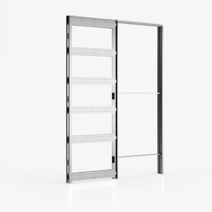 100mm Ermetika EvoKit Raw Wood Single Pocket Door System