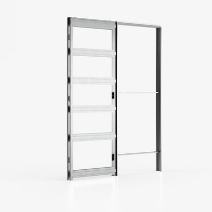 100mm Ermetika EvoKit White Single Pocket Door System