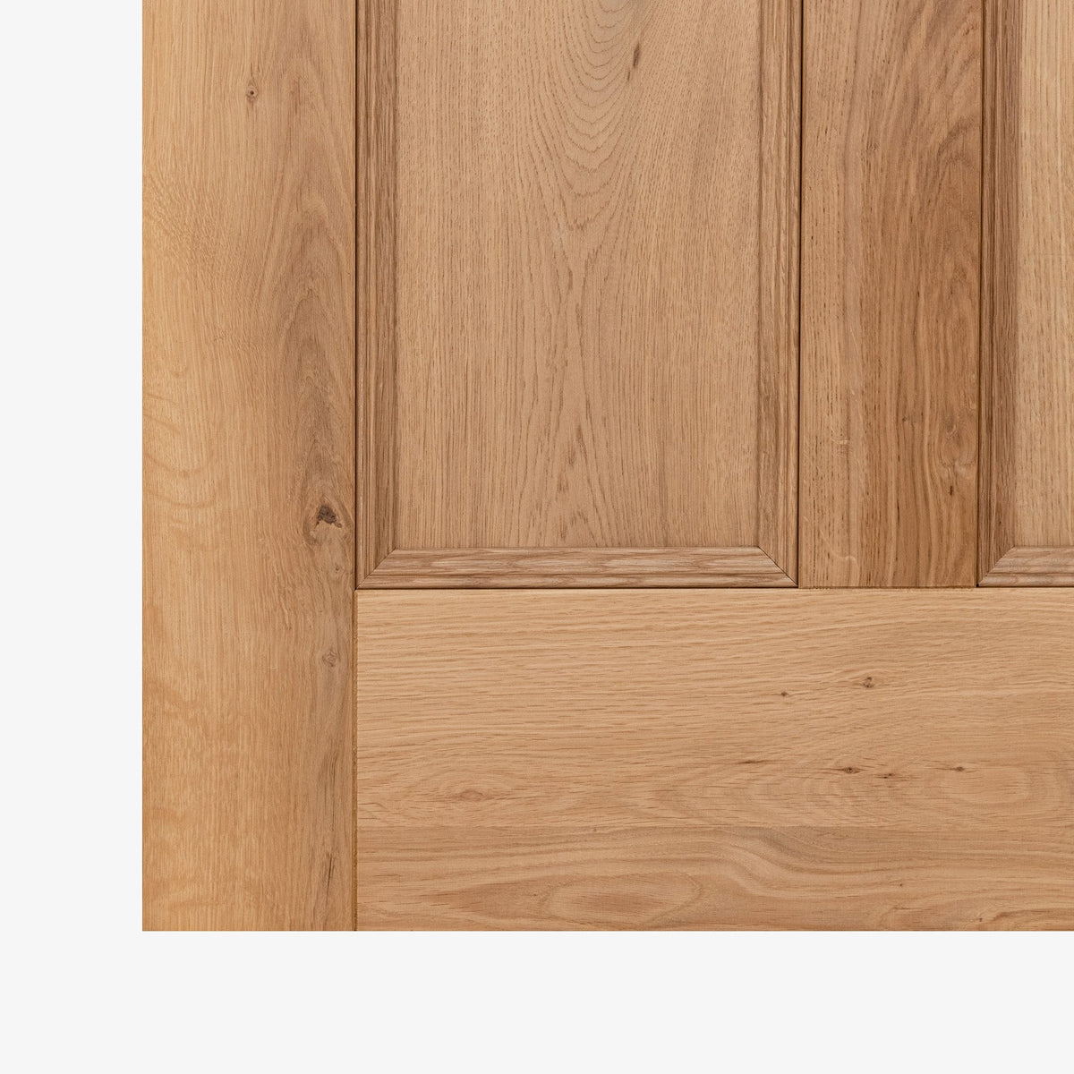 Internal Fully Finished Rustic Oak Victorian 2 Light Clear Glazed Door (118842)