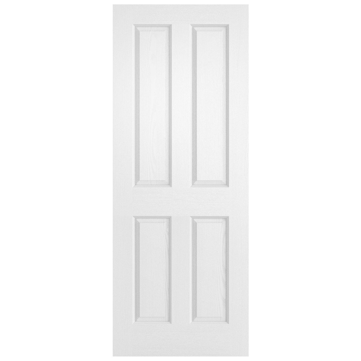 White Internal Primed Lifestyle Textured 4 Panel Square Top Door (118972)