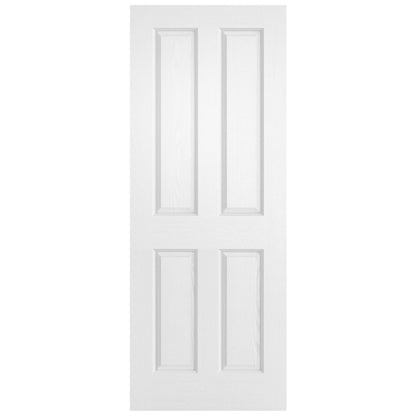 White Internal Primed Lifestyle Textured 4 Panel Square Top Door (118972)