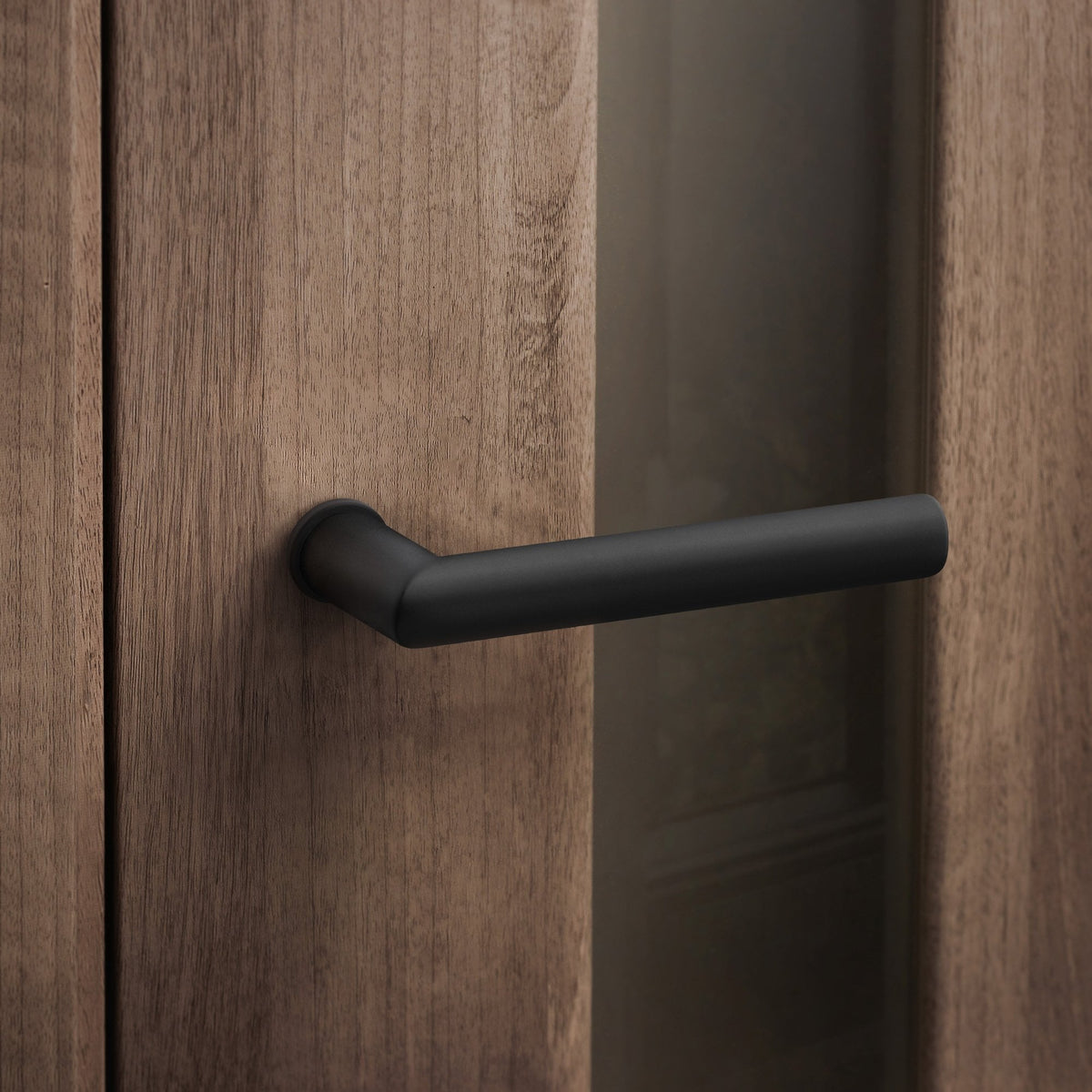 Studio Industrial Slim 102 Matt Black Lever Handle Pack with Magnetic Lock