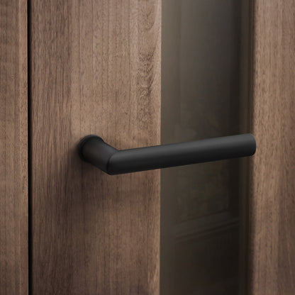 Studio Industrial Slim 102 Matt Black Lever Handle Pack with Magnetic Lock