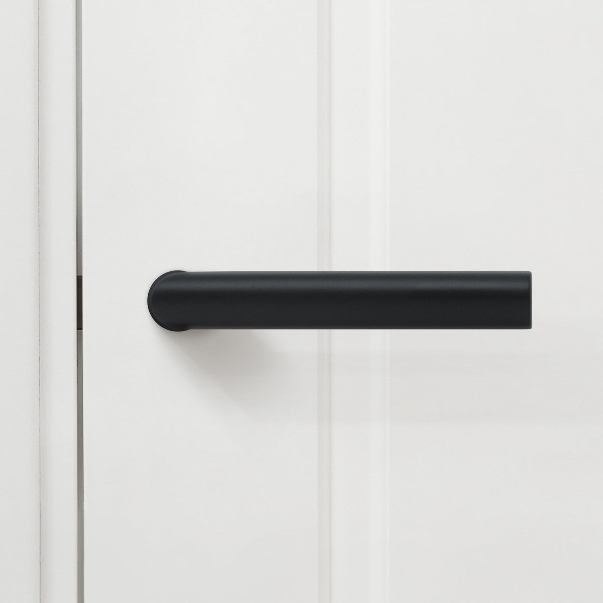 Studio Industrial Slim 102 Matt Black Lever Handle Pack with Magnetic Lock